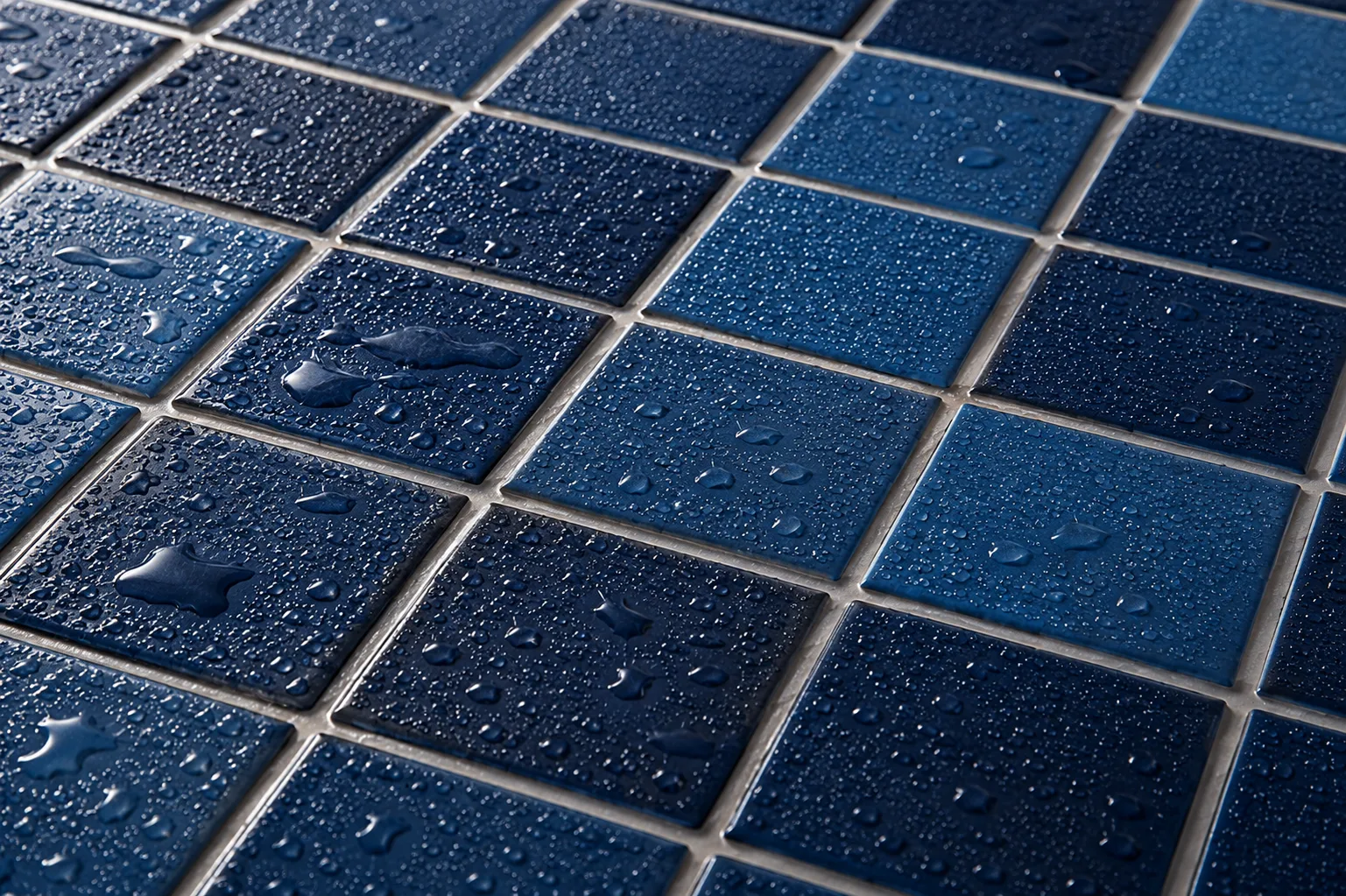 Close-up — level grout lines, finished detail
